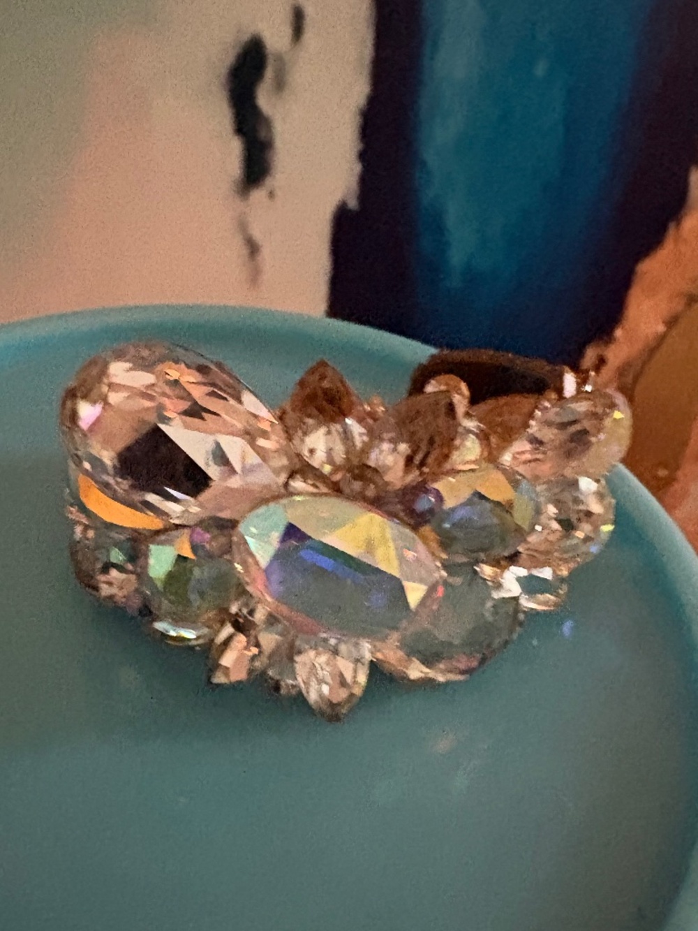 Vintage Wendy Gell Swarovski Crystal Cuff Bracelet